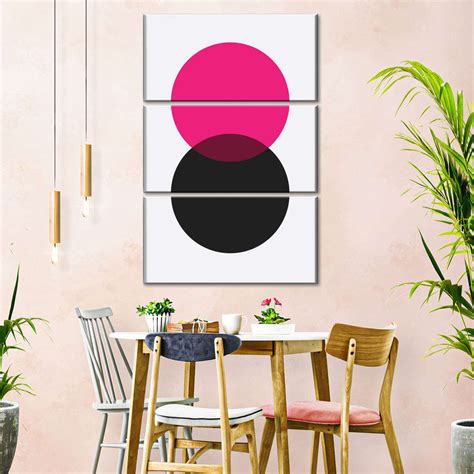 black and pink wall decor